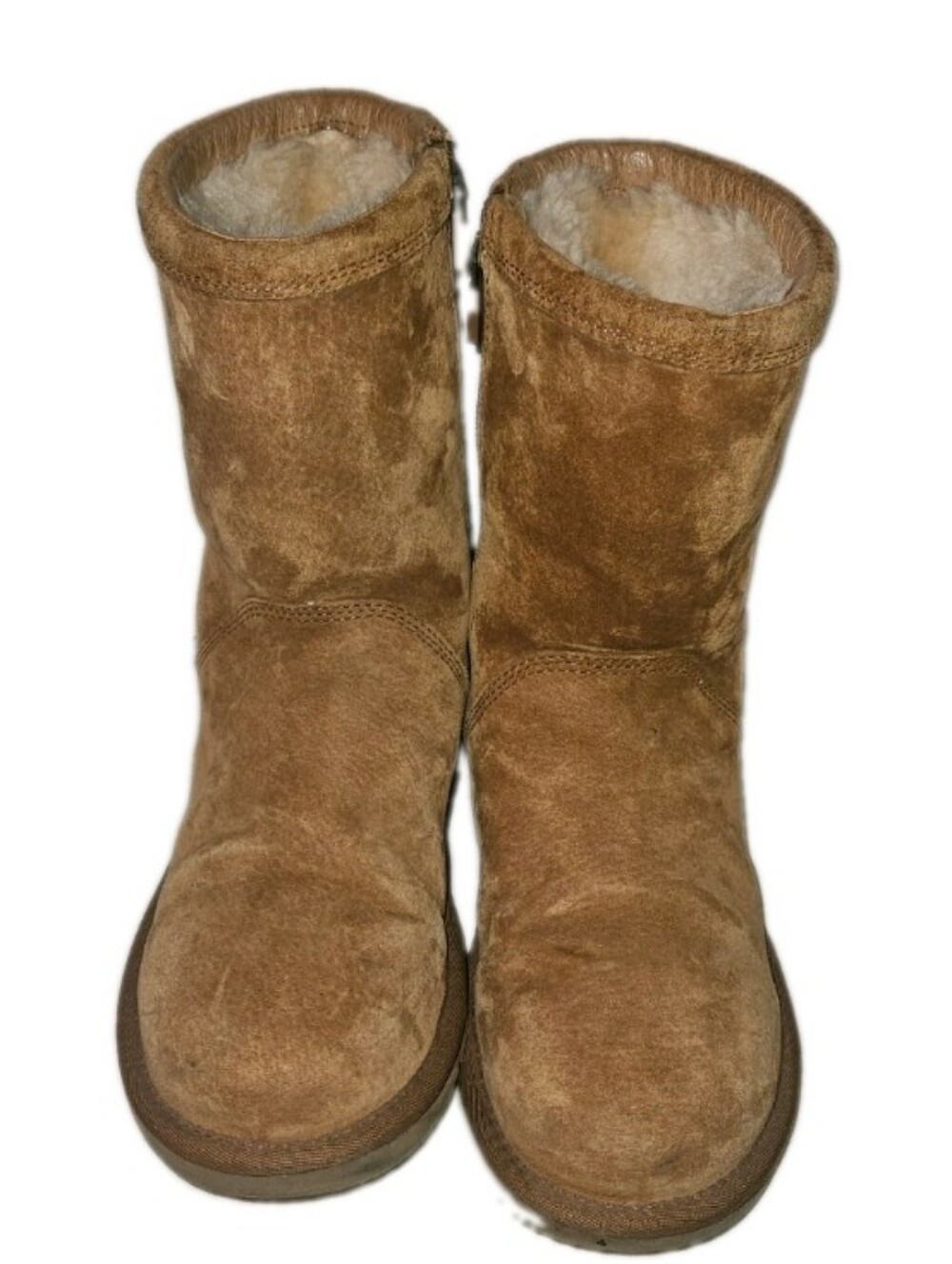 UGG Australia Sheepskin Lined Chesnut Brown Suede Zip Up Mayfaire Boots Size 6